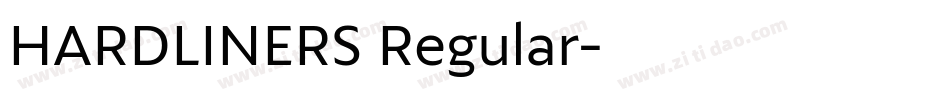 HARDLINERS Regular字体转换